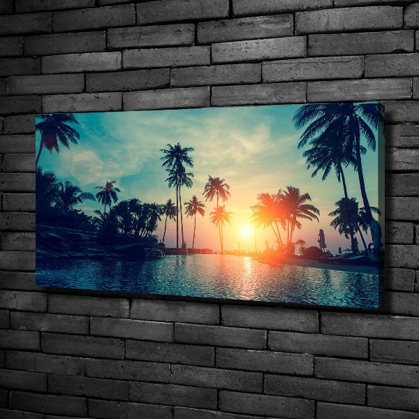 Canvas foto Palm Sunset