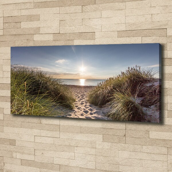 Foto canvas duinen aan zee