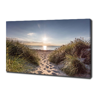 Foto canvas duinen aan zee