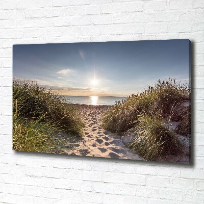 Foto canvas duinen aan zee
