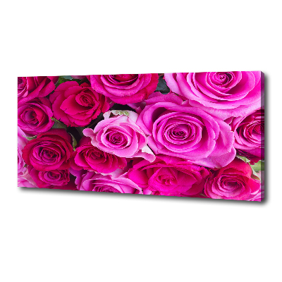 Canvas foto Boeket roze rozen