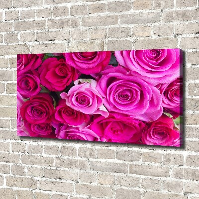 Canvas foto Boeket roze rozen