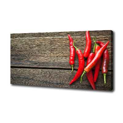 Canvas schilderij Chilipepers