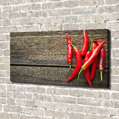Canvas schilderij Chilipepers
