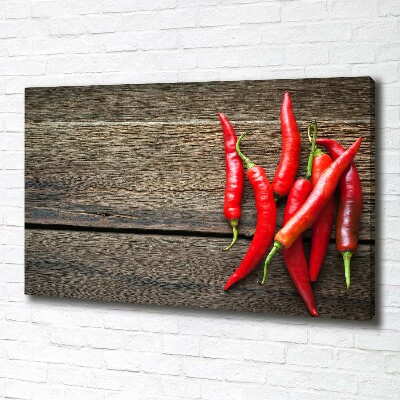 Canvas schilderij Chilipepers
