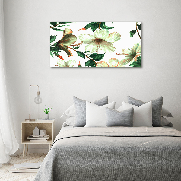 Canvas foto Hibiscusbloemen