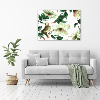 Canvas foto Hibiscusbloemen