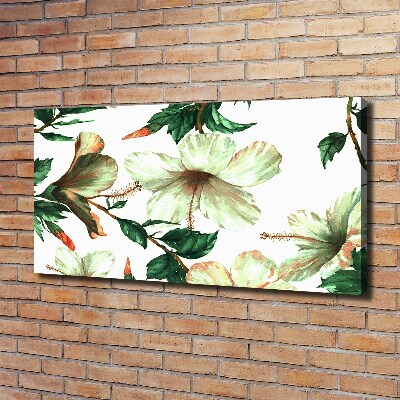 Canvas foto Hibiscusbloemen