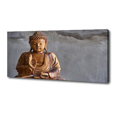 Foto canvas Houten Boeddha