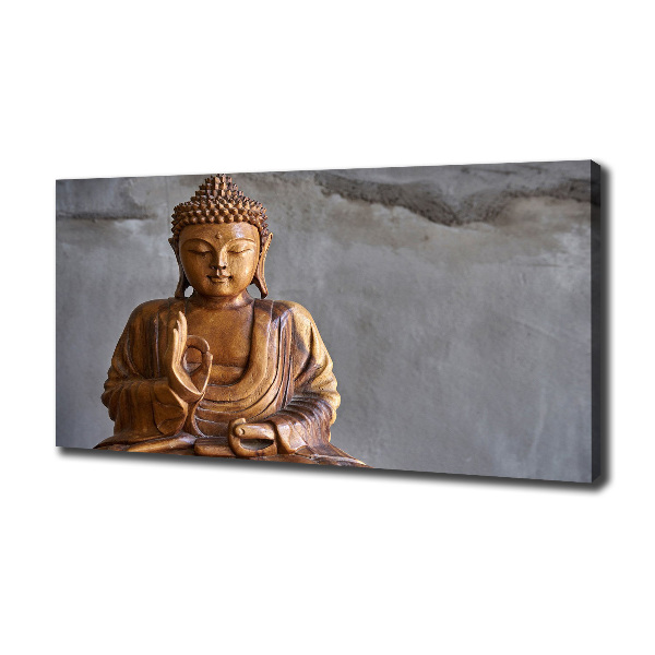 Foto canvas Houten Boeddha