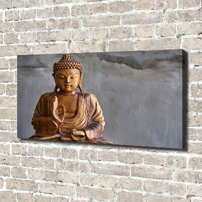 Foto canvas Houten Boeddha