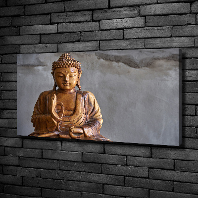 Foto canvas Houten Boeddha