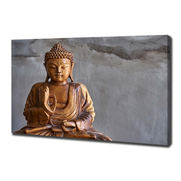 Foto canvas Houten Boeddha