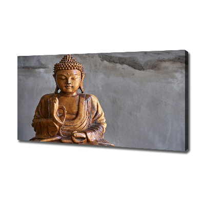 Foto canvas Houten Boeddha