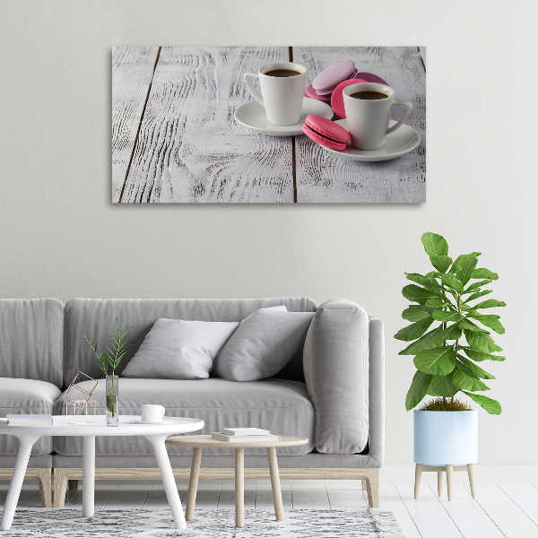 Foto canvas Koffie en koekjes