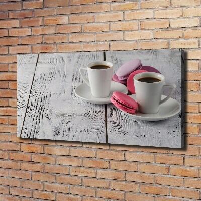 Foto canvas Koffie en koekjes