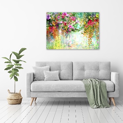 Foto op canvas Veelkleurige bloemen