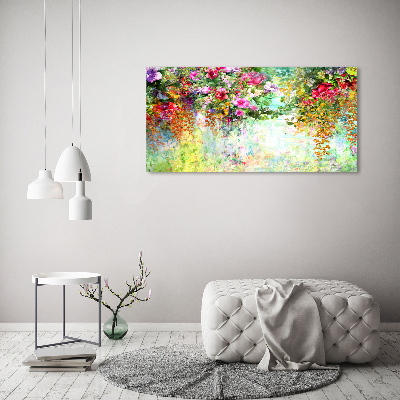 Foto op canvas Veelkleurige bloemen
