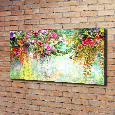 Foto op canvas Veelkleurige bloemen