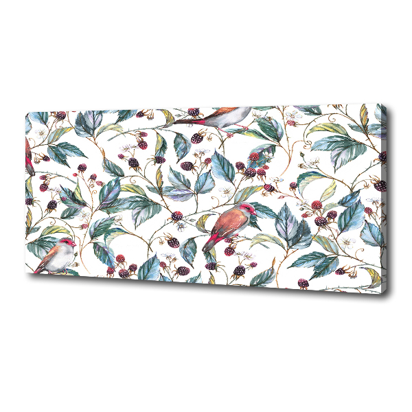 Foto op canvas Braambessen en vogels