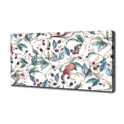 Foto op canvas Braambessen en vogels