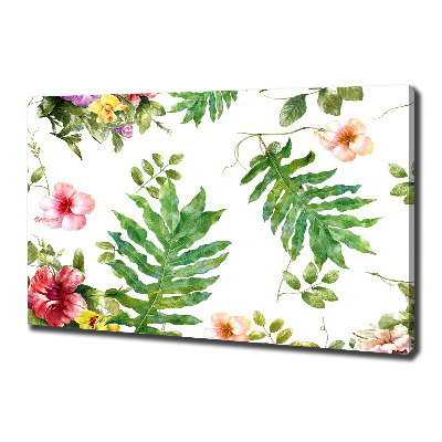 Canvas foto Bloemenpatroon