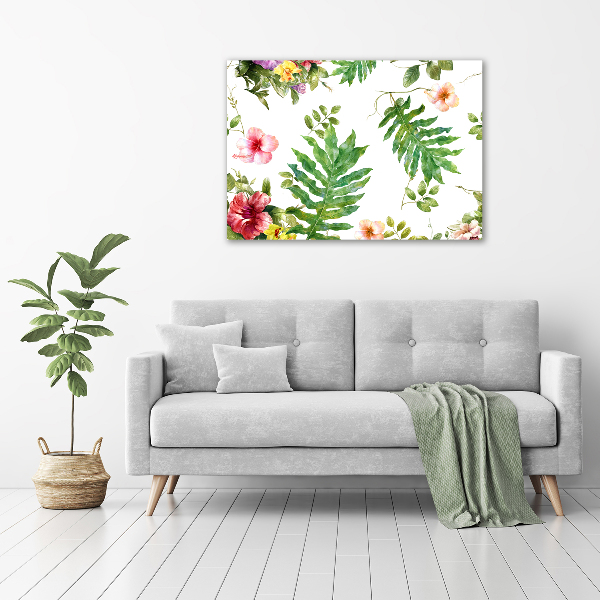 Canvas foto Bloemenpatroon