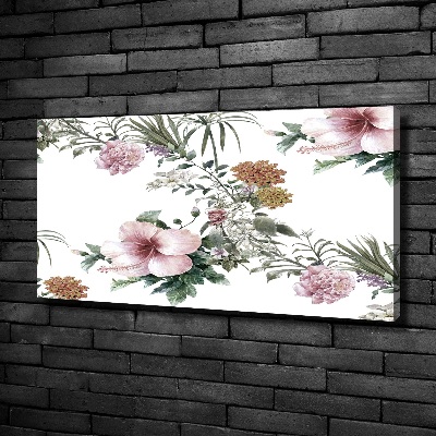 Canvas schilderij Bloemenpatroon