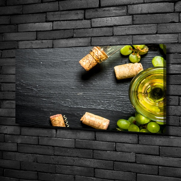 Schilderij op canvas Witte wijn en fruit