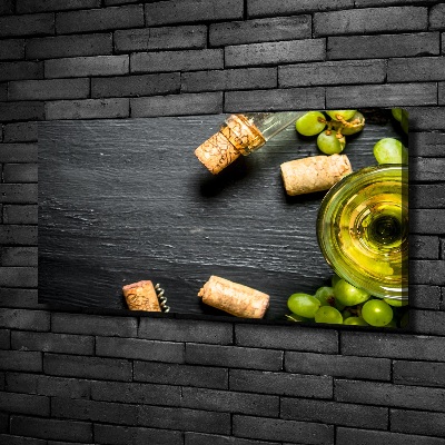 Schilderij op canvas Witte wijn en fruit