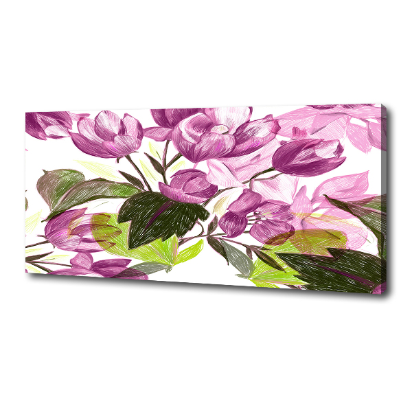 Foto canvas Bloemenpatroon