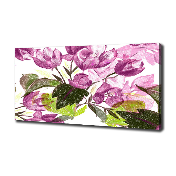 Foto canvas Bloemenpatroon