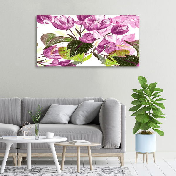 Foto canvas Bloemenpatroon