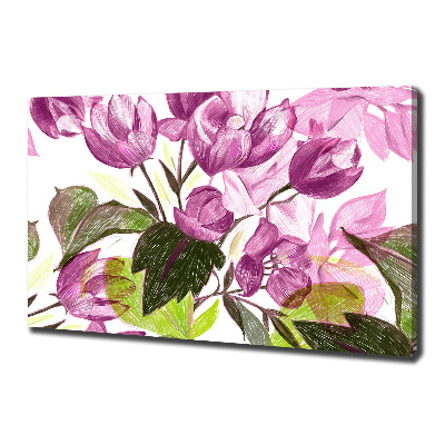 Foto canvas Bloemenpatroon