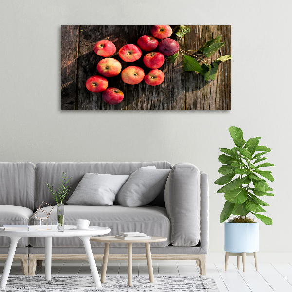 Foto canvas Appels op tafel
