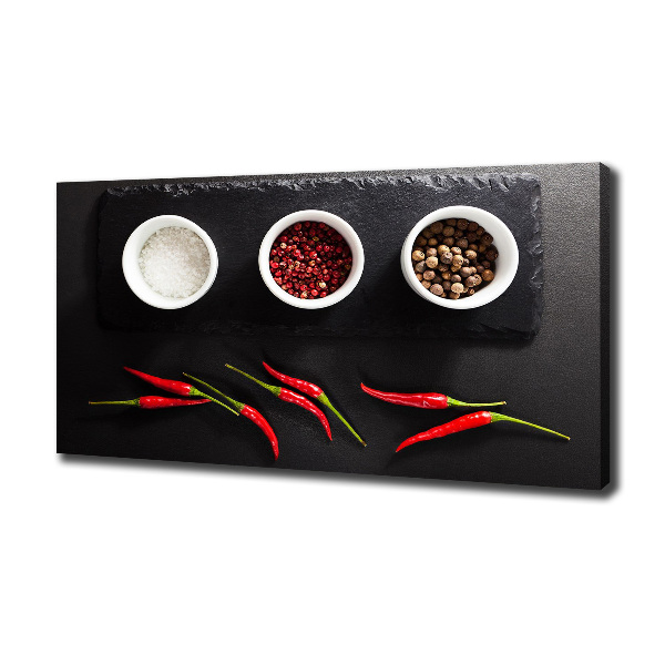 Foto op canvas Specerijen en chili