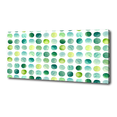 Canvas schilderij Groene stippen