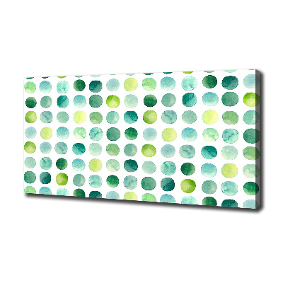 Canvas schilderij Groene stippen