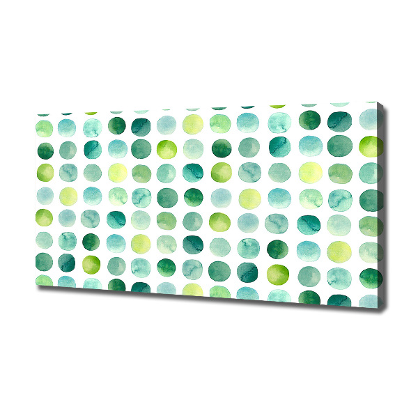 Canvas schilderij Groene stippen
