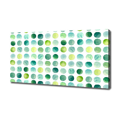 Canvas schilderij Groene stippen