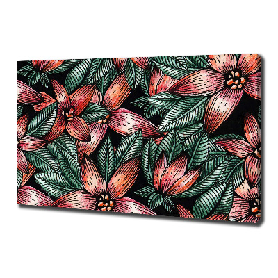 Foto op canvas Bloemenpatroon