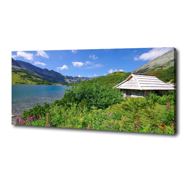 Foto op canvas Vakantiehuisje in het Tatragebergte