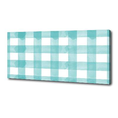 Foto canvas Blauw geblokt