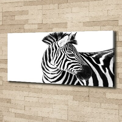 Foto canvas Zebra in de sneeuw