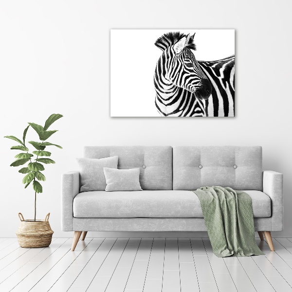 Foto canvas Zebra in de sneeuw