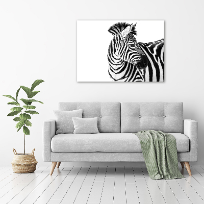 Foto canvas Zebra in de sneeuw