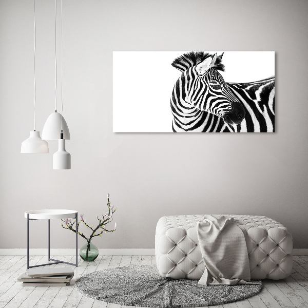 Foto canvas Zebra in de sneeuw