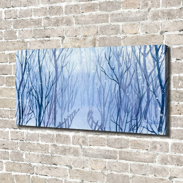 Foto canvas Bos in de winter