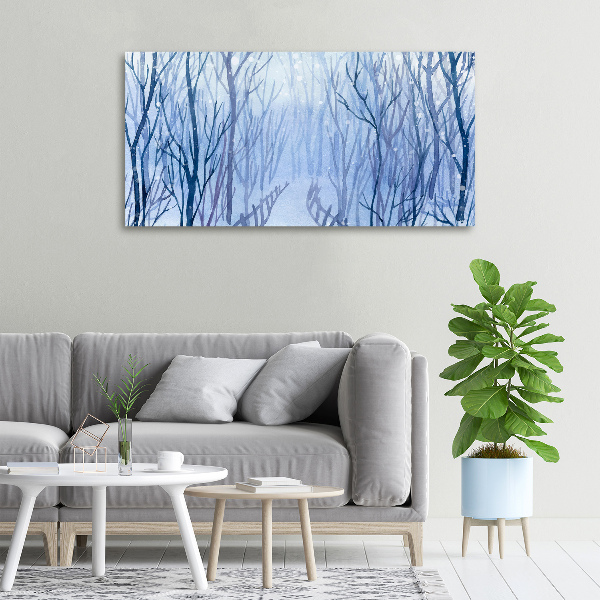 Foto canvas Bos in de winter