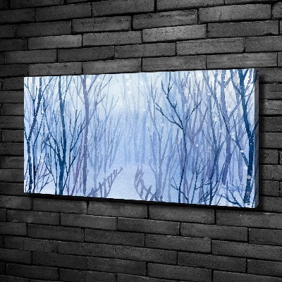 Foto canvas Bos in de winter